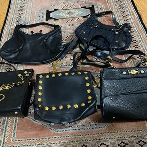 RARE VINTAGE VERSACE SAFETY PIN LEATHER BAG PURSE. ALSO MORE BAGS FOR SALE.